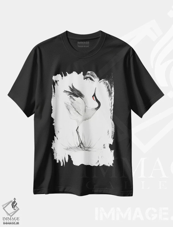 تیشرت مشکی طرح دار درناهای ژاپنی یک، دکور آسیایی اثر نائومی مک کاویت | immage.ir