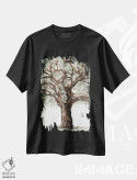 تیشرت مشکی طرح دار ترکیب درخت بلوط دوم، دکور معاصر اثر نائومی مک کاویت | فروشگاه ایماژ