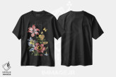 تیشرت مشکی طرح دار گل های تیره یک اثر نائومی مک کاویت | فروشگاه ایماژ