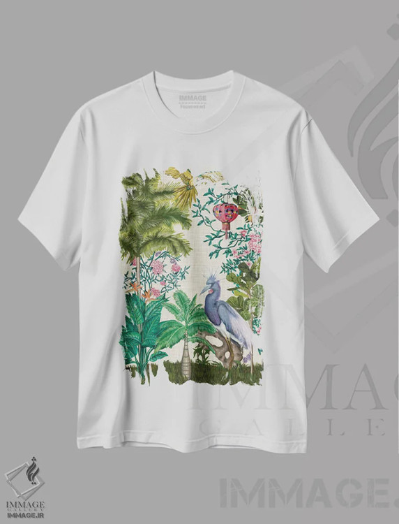 تیشرت سفید طرح دار چینوزری بهشت یک، شینوازری اثر نائومی مک کاویت | immage.ir