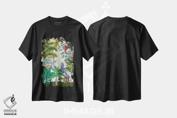 تیشرت مشکی طرح دار چینوزری بهشت یک، شینوازری اثر نائومی مک کاویت | فروشگاه ایماژ