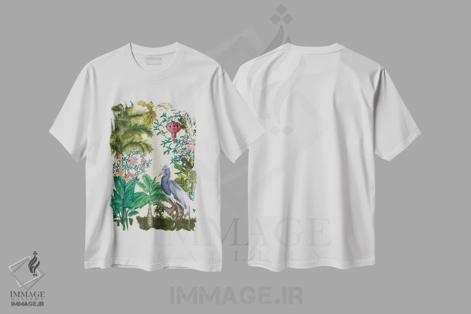 تیشرت سفید طرح دار چینوزری بهشت یک، شینوازری اثر نائومی مک کاویت | immage.ir