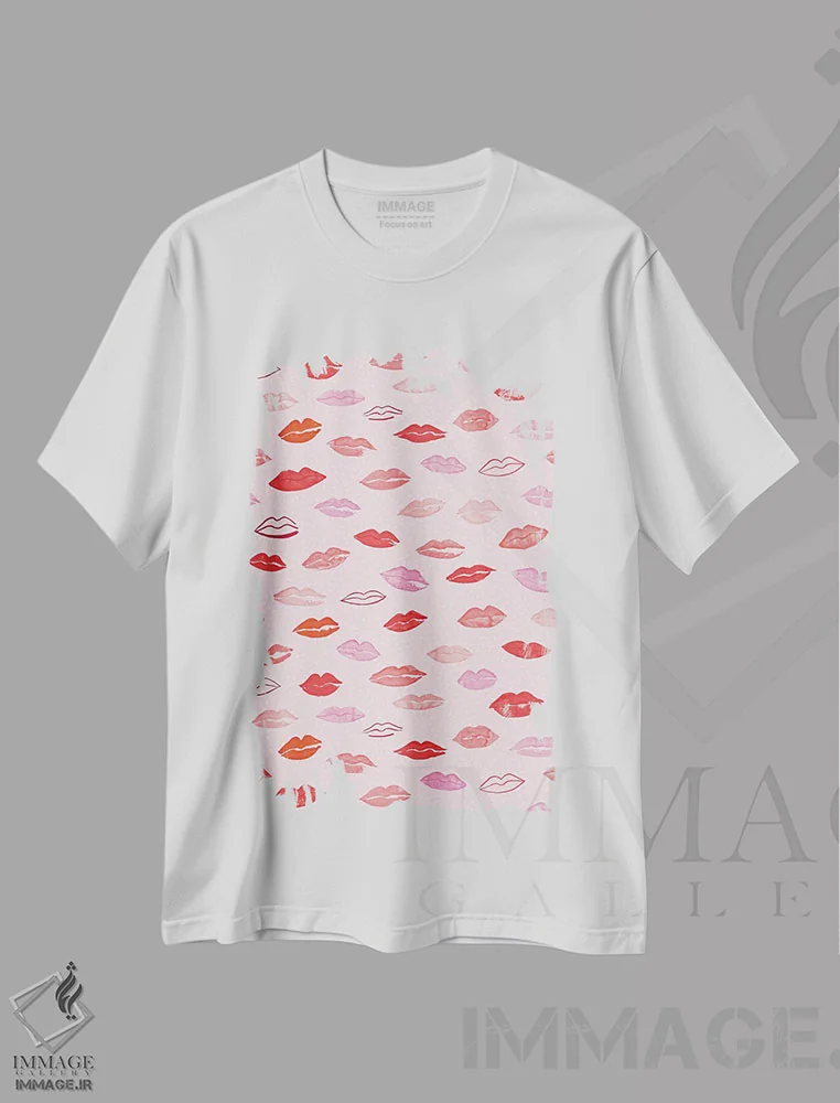 تیشرت سفید طرح دار خوراکی های ولنتاین، تزئینی اثر نانسی مک کنزی | فروشگاه ایماژ