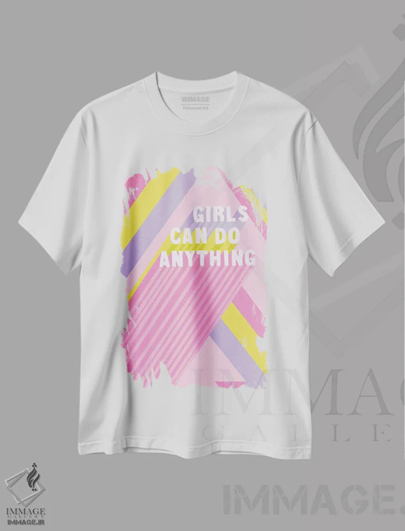 تیشرت سفید طرح دار پاپ سرگرم کننده ۲، تزئینی اثر نانسی مک کنزی | فروشگاه ایماژ