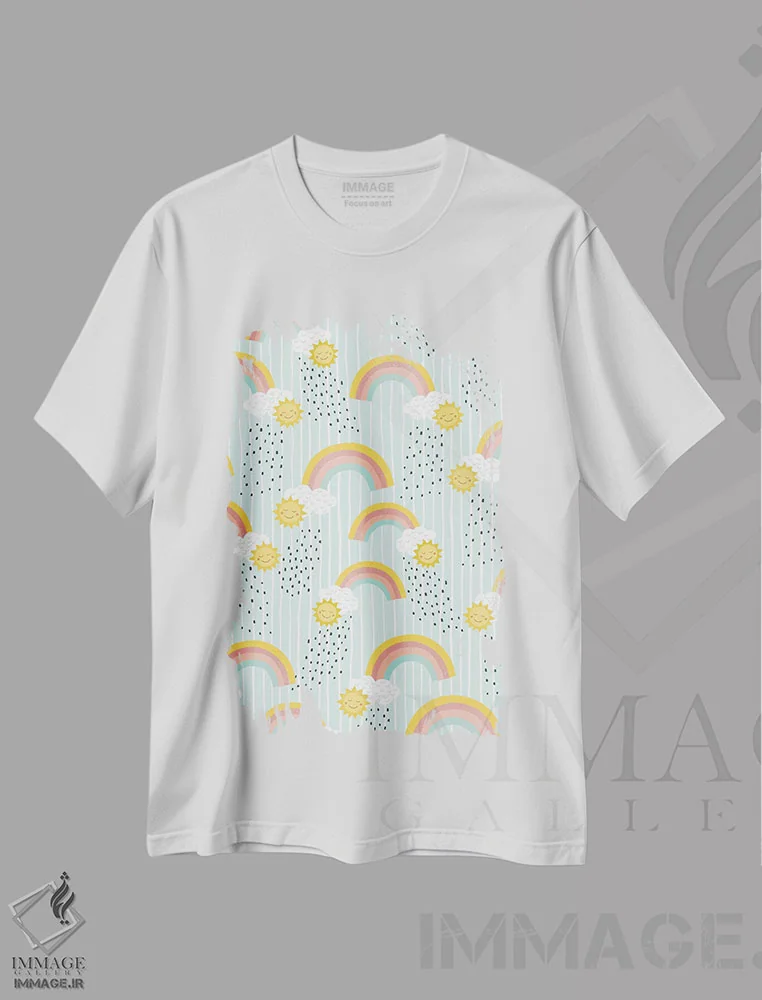 تیشرت سفید طرح دار دوستان جنگلی یک، تزئینی اثر نانسی مک کنزی | فروشگاه ایماژ