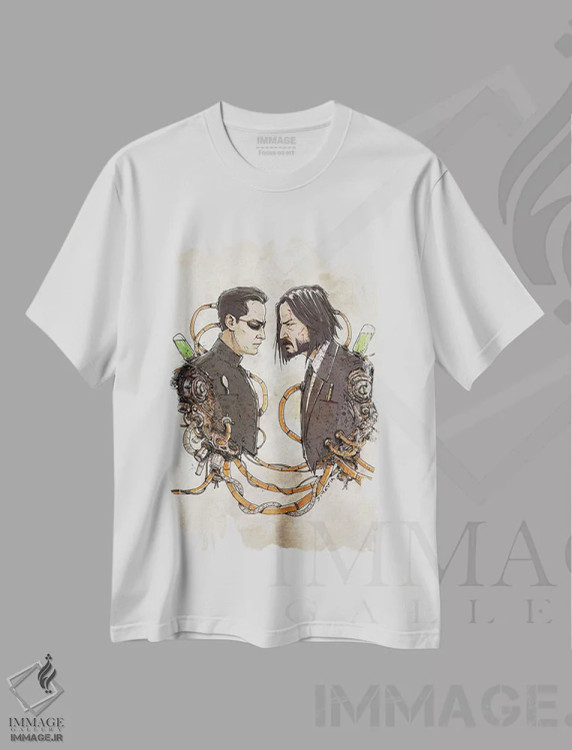 تیشرت سفید طرح دار دوپلوهای زنگ زده: نئو ویک، هنر دیجیتال اثر نیکو دی متیا | immage.ir