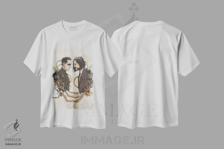 تیشرت سفید طرح دار دوپلوهای زنگ زده: نئو ویک، هنر دیجیتال اثر نیکو دی متیا | immage.ir