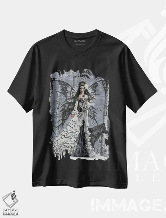 تیشرت مشکی طرح دار اولیاد، هنر دیجیتال اثر نه نه توماس | فروشگاه ایماژ