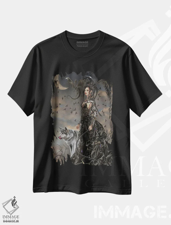تیشرت مشکی طرح دار بلا، هنر دیجیتال اثر نه نه توماس | immage.ir