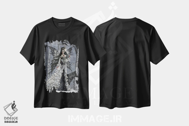 تیشرت مشکی طرح دار اولیاد، هنر دیجیتال اثر نه نه توماس | فروشگاه ایماژ