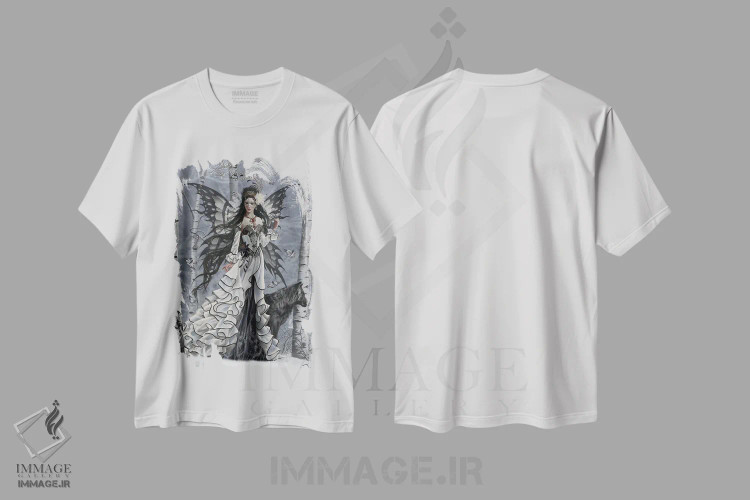 تیشرت سفید طرح دار اولیاد، هنر دیجیتال اثر نه نه توماس | immage.ir