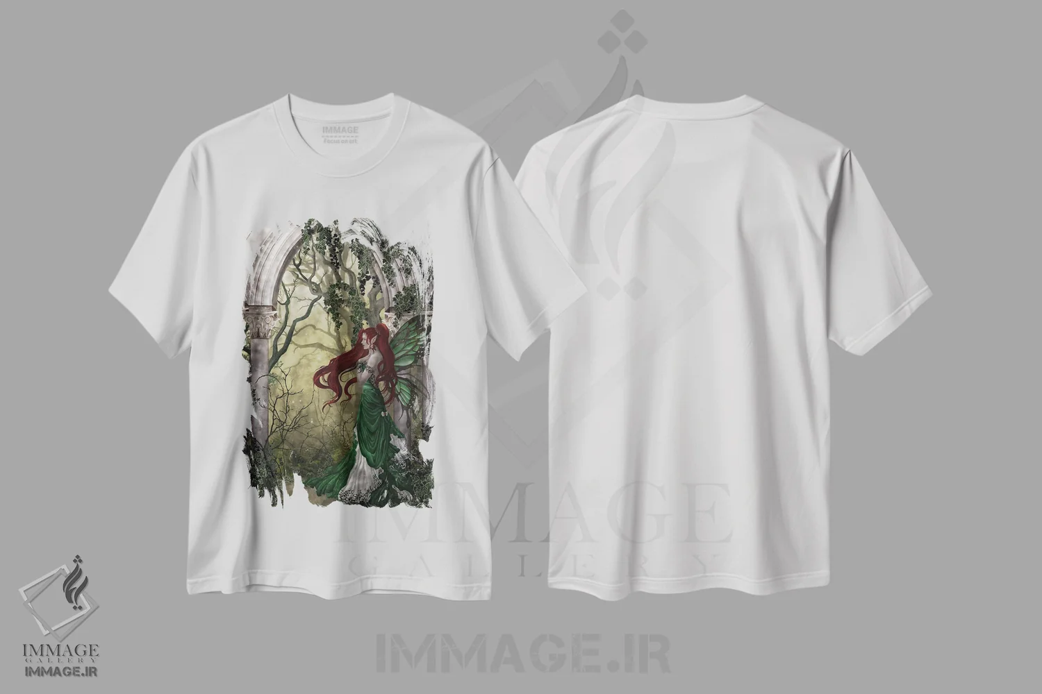 تیشرت سفید طرح دار دایروود، هنر دیجیتال اثر نه نه توماس | فروشگاه ایماژ