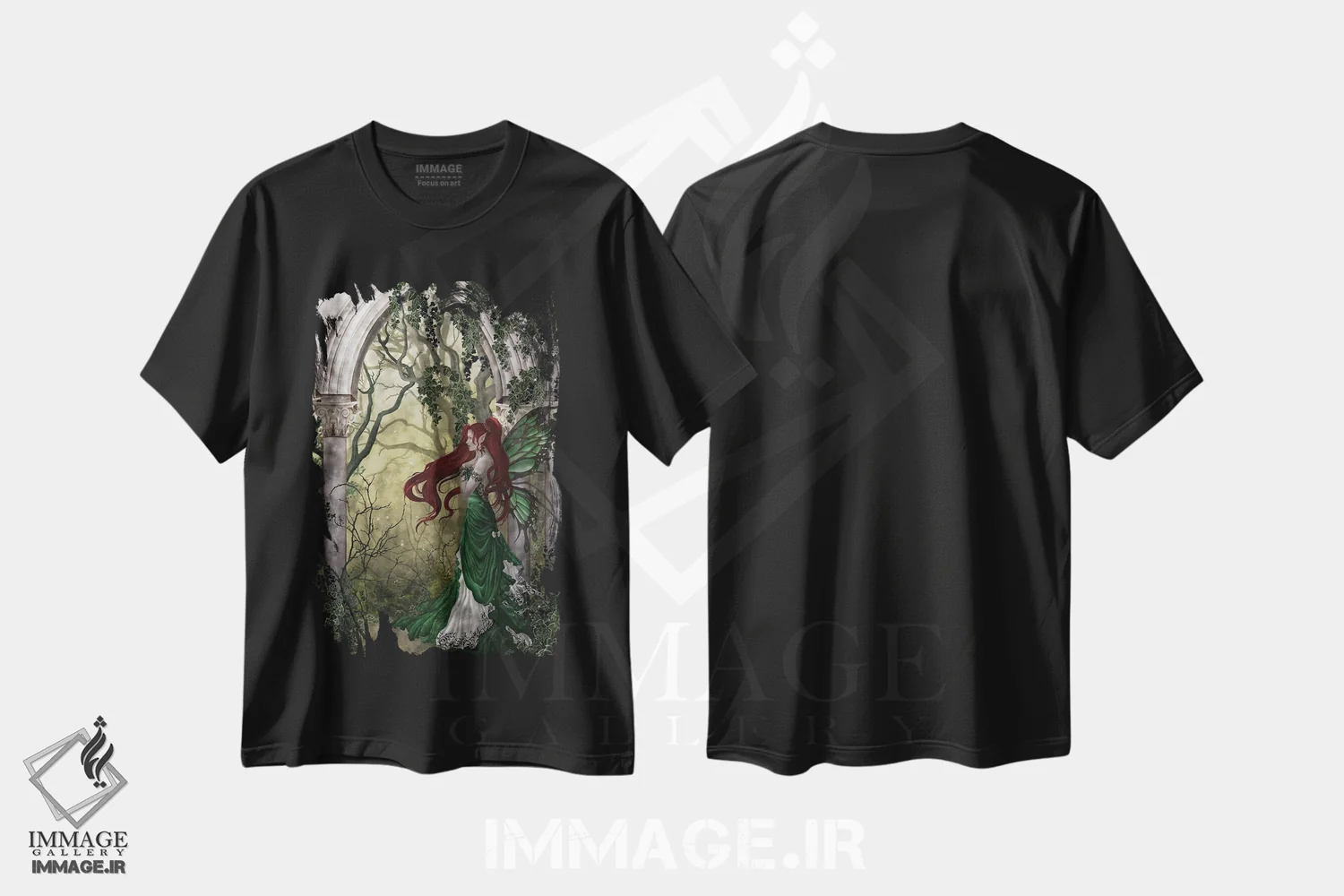 تیشرت مشکی طرح دار دایروود، هنر دیجیتال اثر نه نه توماس | immage.ir