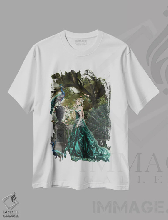 تیشرت سفید طرح دار امرالد هاوتورن، هنر دیجیتال اثر نه نه توماس | immage.ir