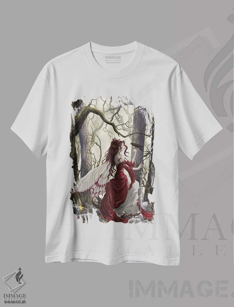 تیشرت سفید طرح دار همیشه، هنر دیجیتال اثر نه نه توماس | فروشگاه ایماژ