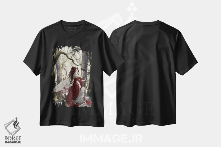 تیشرت مشکی طرح دار همیشه، هنر دیجیتال اثر نه نه توماس | immage.ir