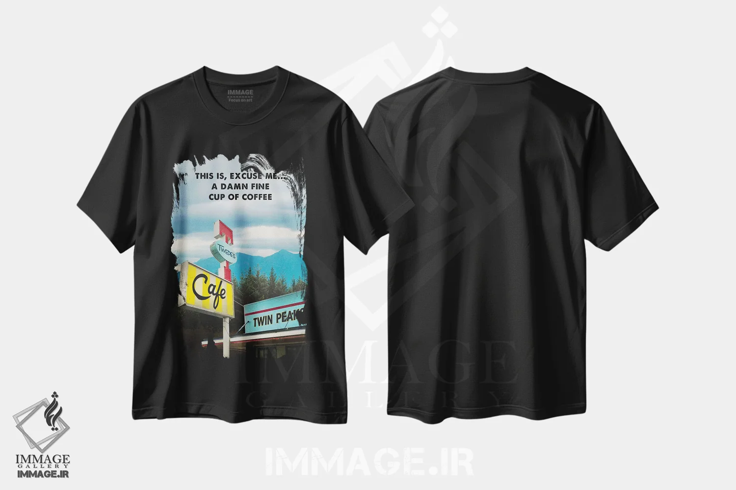 تیشرت مشکی طرح دار هنر سفر فیلم توین پیکس، هنر دیجیتال اثر ۲ توست دیزاین | immage.ir