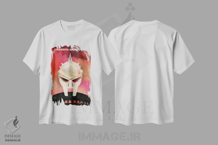 تیشرت سفید طرح دار هنر سفر فیلم گلادیاتور، هنر دیجیتال اثر ۲ توست دیزاین | immage.ir