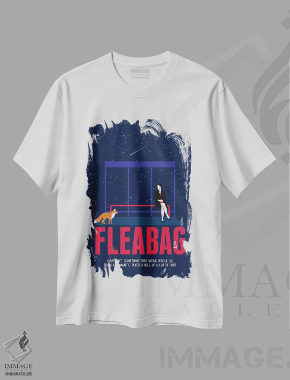 تیشرت سفید طرح دار هنر فلی بگ، هنر دیجیتال اثر ۲ توست دیزاین | فروشگاه ایماژ