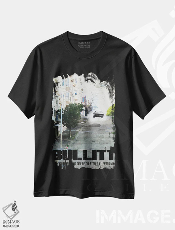 تیشرت مشکی طرح دار هنر فیلم سفر بولیت، تزئینی اثر ۲ توست دیزاین | فروشگاه ایماژ