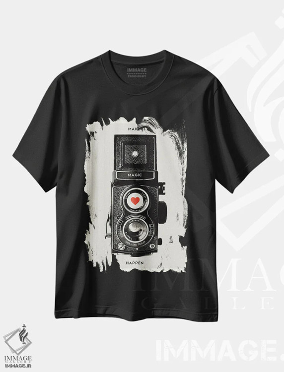 تیشرت مشکی طرح دار جادو بیافرین، تزئینی اثر ۲ توست دیزاین | immage.ir