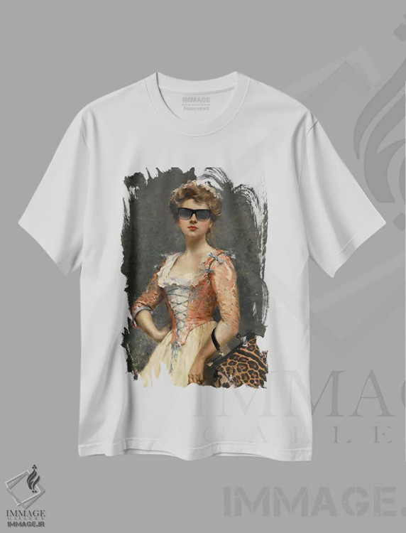 تیشرت سفید طرح دار نگرش استایل، هنر دیجیتال اثر ۲ توست دیزاین | فروشگاه ایماژ
