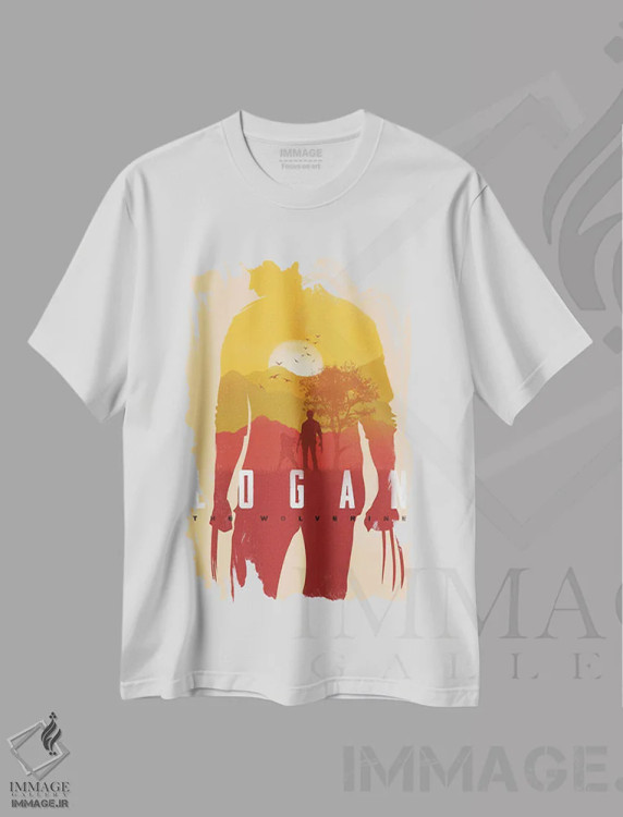 تیشرت سفید طرح دار لوگان، هنر دیجیتال اثر ۲ توست دیزاین | immage.ir