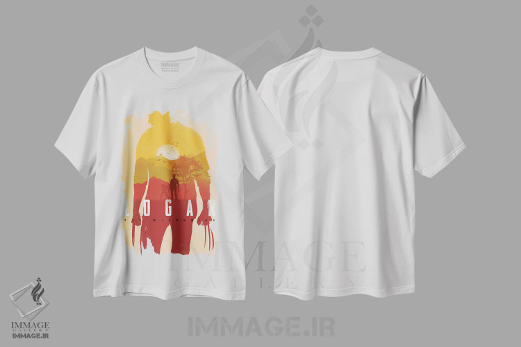 تیشرت سفید طرح دار لوگان، هنر دیجیتال اثر ۲ توست دیزاین | immage.ir