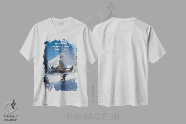 تیشرت سفید طرح دار جک تورنس، هنر دیجیتال اثر ۲ توست دیزاین | immage.ir