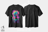تیشرت مشکی طرح دار بیگانه سایکدلیک، هنر دیجیتال اثر ۲ توست دیزاین | immage.ir