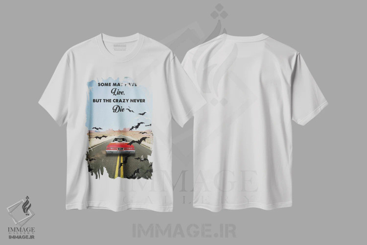 تیشرت سفید طرح دار هنر فیلم سفر ترس و نفرت در لاس وگاس، هنر دیجیتال اثر ۲ توست دیزاین | immage.ir