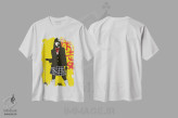 تیشرت سفید طرح دار گوگو یوباری در بیل را بکش، هنر دیجیتال اثر ۲ توست دیزاین | immage.ir