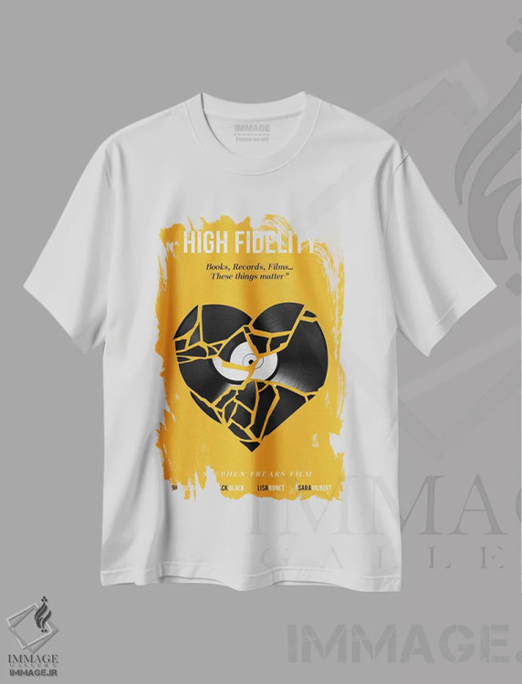 تیشرت سفید طرح دار هنر فیلم وفاداری بالا، هنر دیجیتال اثر ۲ توست دیزاین | immage.ir