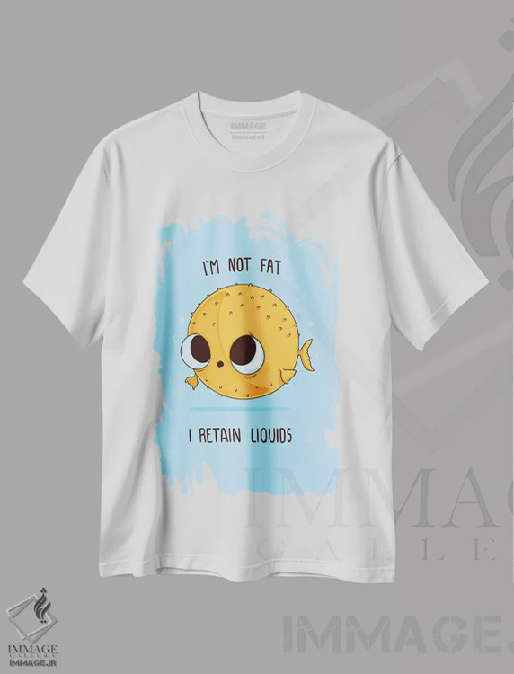 تیشرت سفید طرح دار احتباس مایع، هنر دیجیتال اثر نائولیتو | فروشگاه ایماژ
