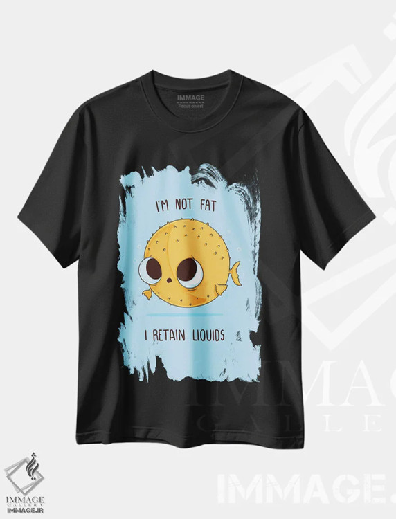 تیشرت مشکی طرح دار احتباس مایع، هنر دیجیتال اثر نائولیتو | immage.ir