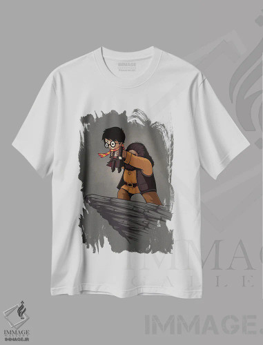 تیشرت سفید طرح دار پادشاه جادویی، هنر دیجیتال اثر نائولیتو | فروشگاه ایماژ