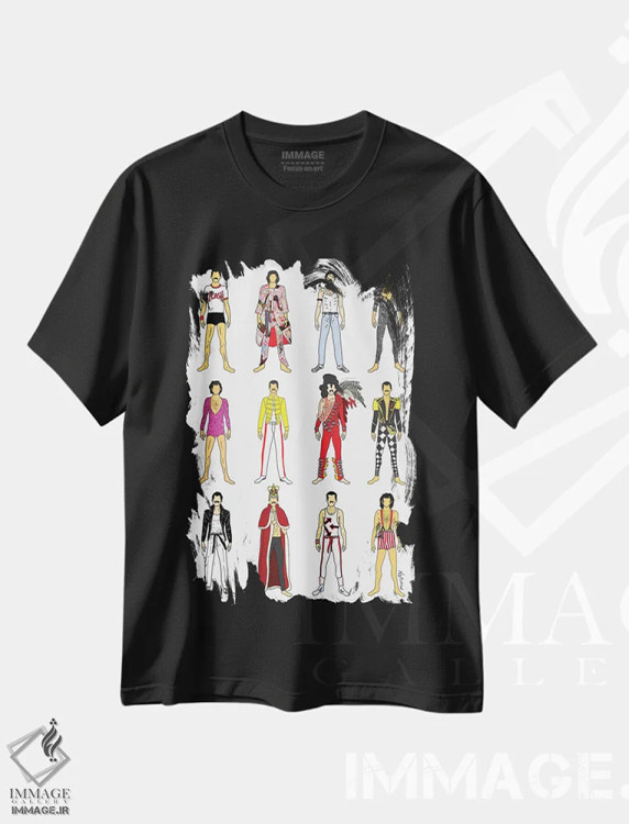 تیشرت مشکی طرح دار لباس های مختلف فردی، هنر دیجیتال اثر نوتسنیو آرت | فروشگاه ایماژ