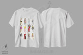 تیشرت سفید طرح دار لباس های مختلف فردی، هنر دیجیتال اثر نوتسنیو آرت | immage.ir