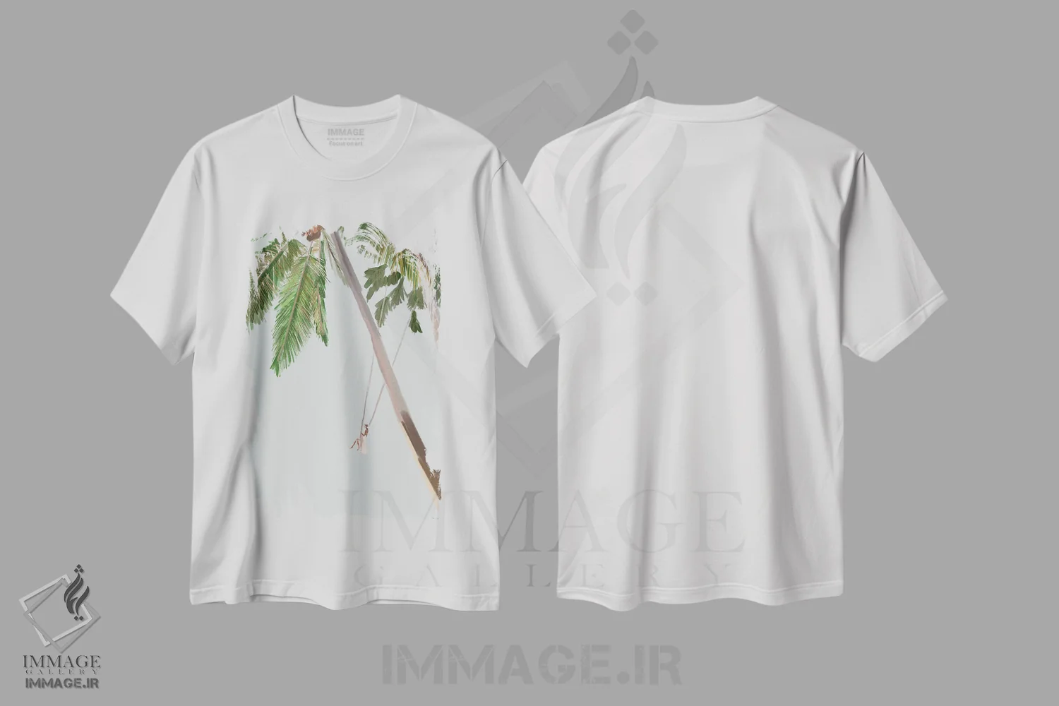 تیشرت سفید طرح دار تاب پرنده، دکور ساحلی اثر آملیا نویز | immage.ir