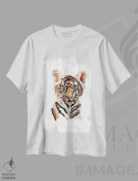 تیشرت سفید طرح دار ببر بچه، تزئینی اثر آملیا نویز | immage.ir