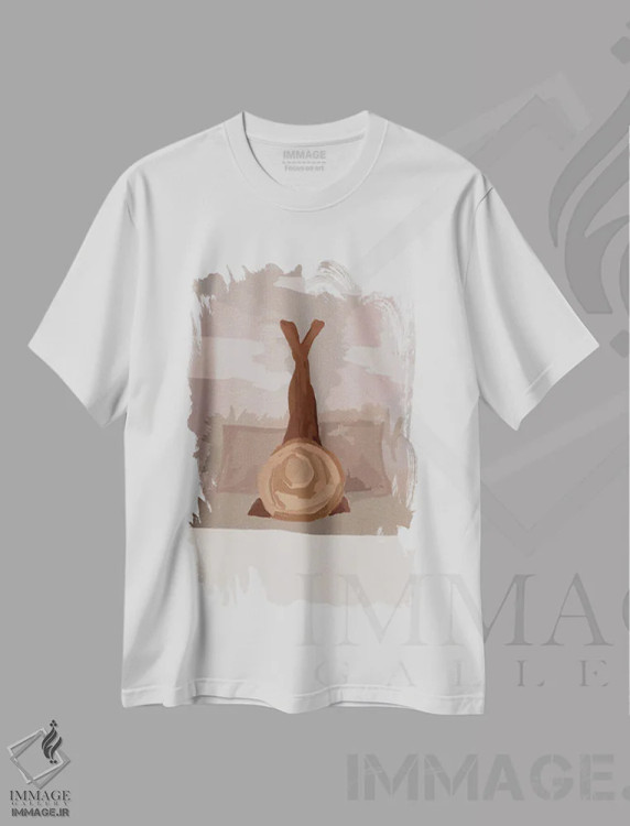 تیشرت سفید طرح دار پاها به بالا، هنر آمریکایی آفریقایی تبار اثر آملیا نویز | فروشگاه ایماژ