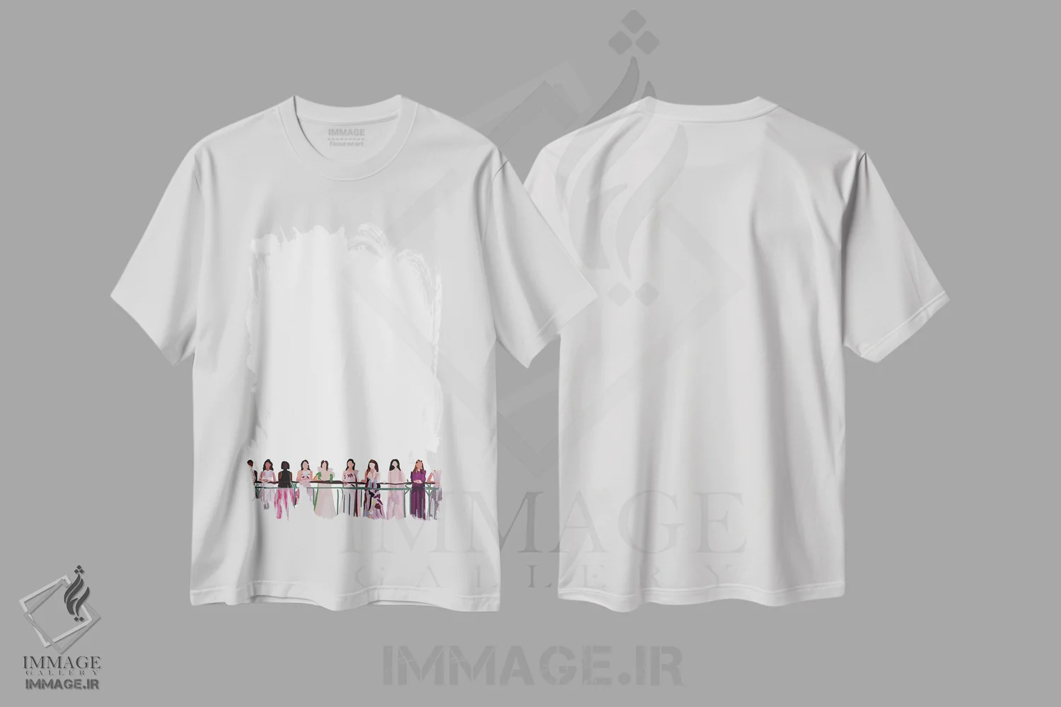 تیشرت سفید طرح دار نمایش مد، هنر آمریکایی آفریقایی تبار اثر آملیا نویز | immage.ir