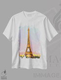 تیشرت سفید طرح دار پاریس، تزئینی اثر آملیا نویز | immage.ir