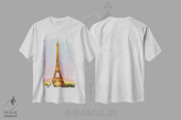 تیشرت سفید طرح دار پاریس، تزئینی اثر آملیا نویز | immage.ir