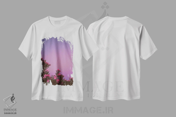 تیشرت سفید طرح دار باغ های معلق، مدیوم اثر نیـرز فوتوگرافی | immage.ir