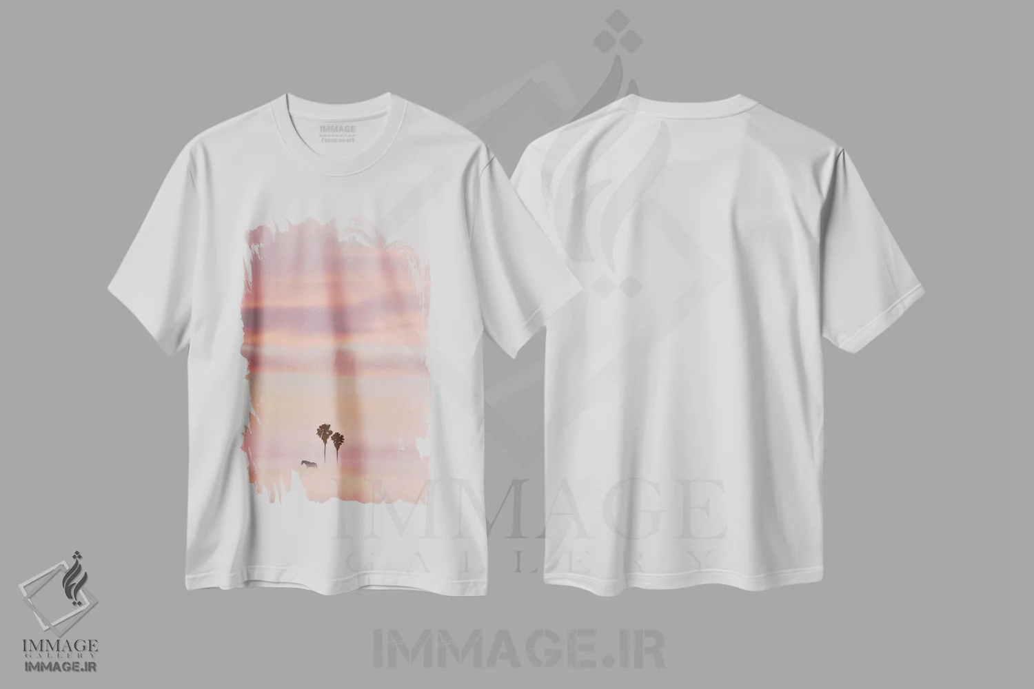 تیشرت سفید طرح دار فقط یک غروب دیگر، مدیوم اثر نیـرز فوتوگرافی | immage.ir