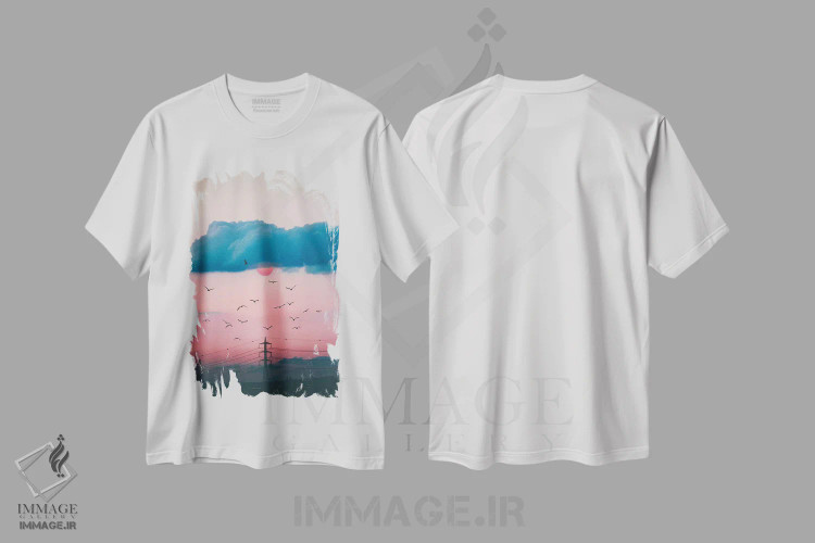 تیشرت سفید طرح دار خورشید سرخ، مدیوم اثر نیـرز فوتوگرافی | فروشگاه ایماژ