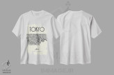 تیشرت سفید طرح دار نقشه شهر توکیو، تزئینی اثر نوردیک پرینت استودیو | immage.ir