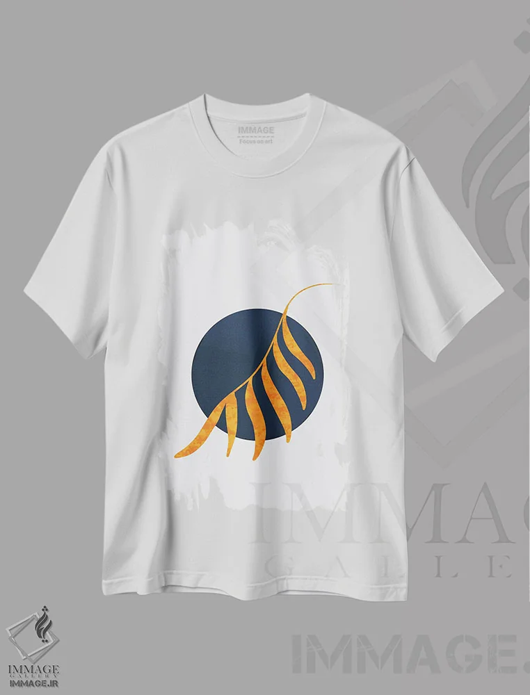 تیشرت سفید طرح دار مطالعه انتزاعی گل I، آبستره اثر نوردیک پرینت استودیو | immage.ir