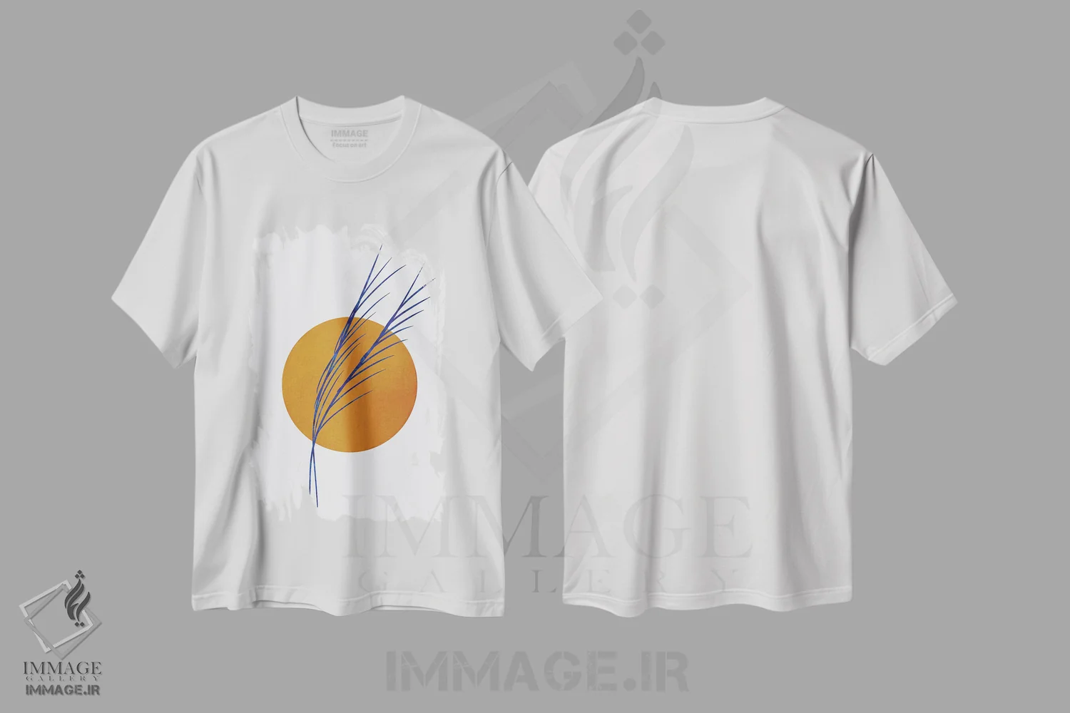 تیشرت سفید طرح دار مطالعه انتزاعی گل III، آبستره اثر نوردیک پرینت استودیو | immage.ir